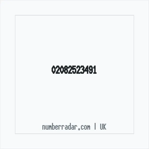 Reverse number check for +44 20 8252 3491 — who called me?