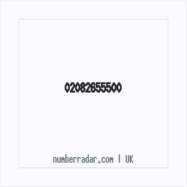 Reverse number check for +44 20 8265 5500 — who called me?