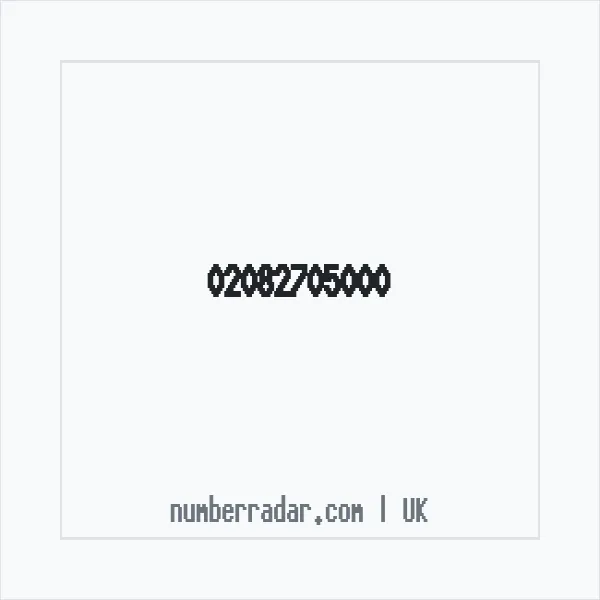 Reverse number check for +44 20 8270 5000 — who called me?