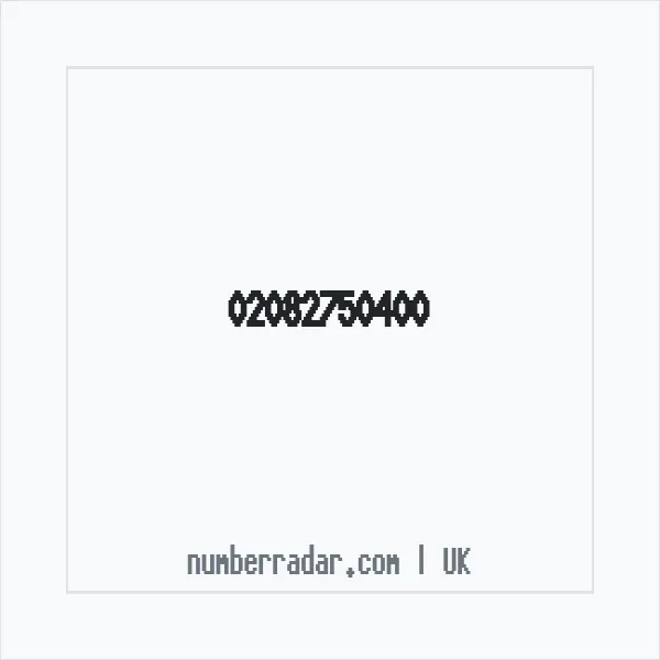 Reverse number check for +44 20 8275 0400 — who called me?