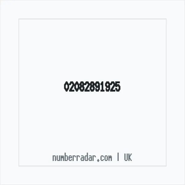 Reverse number check for +44 20 8289 1925 — who called me?