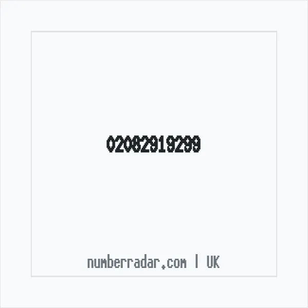 Reverse number check for +44 20 8291 9299 — who called me?