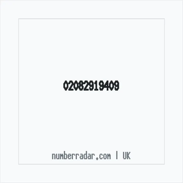 Reverse number check for +44 20 8291 9409 — who called me?