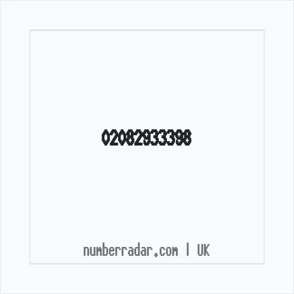 Reverse number check for +44 20 8293 3398 — who called me?