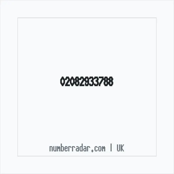 Reverse number check for +44 20 8293 3788 — who called me?