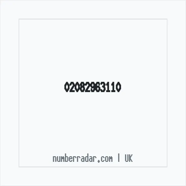 Reverse number check for +44 20 8296 3110 — who called me?