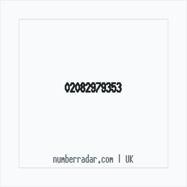 Reverse number check for +44 20 8297 9353 — who called me?