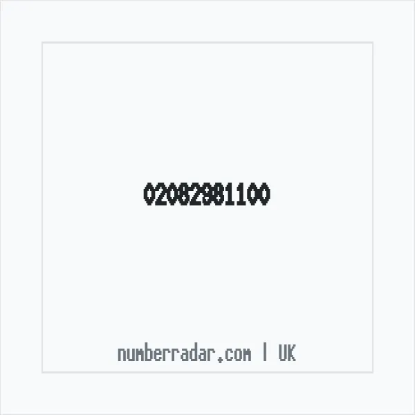 Reverse number check for +44 20 8298 1100 — who called me?