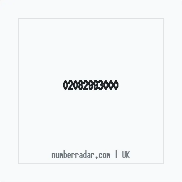 Reverse number check for +44 20 8299 3000 — who called me?