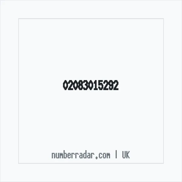 Reverse number check for +44 20 8301 5292 — who called me?