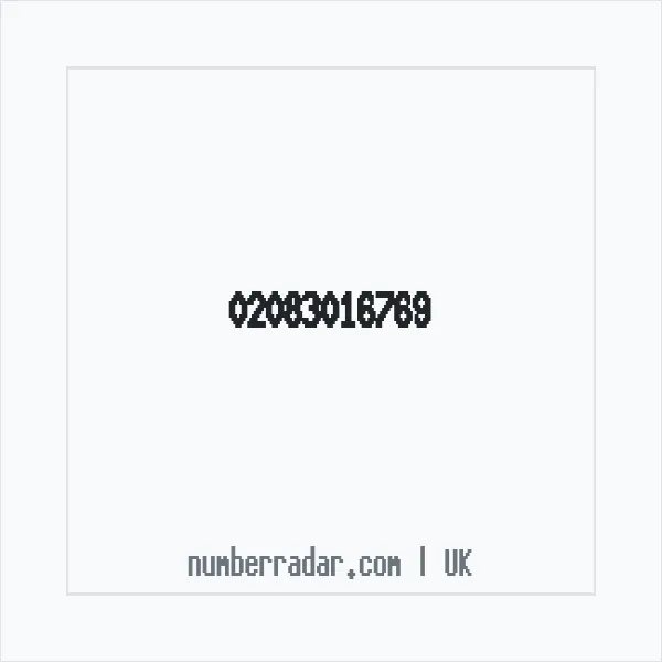 Reverse number check for +44 20 8301 6769 — who called me?