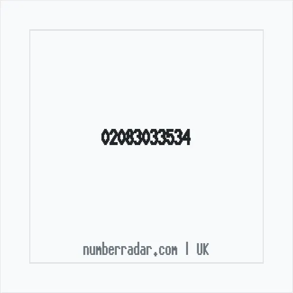 Reverse number check for +44 20 8303 3534 — who called me?