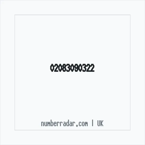 Reverse number check for +44 20 8309 0322 — who called me?