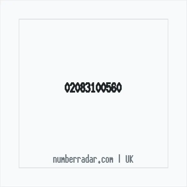 Reverse number check for +44 20 8310 0560 — who called me?