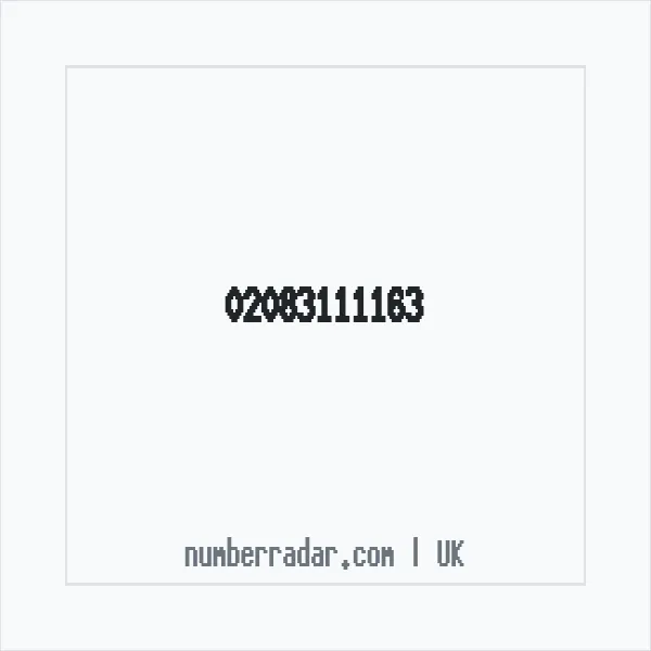 Reverse number check for +44 20 8311 1163 — who called me?