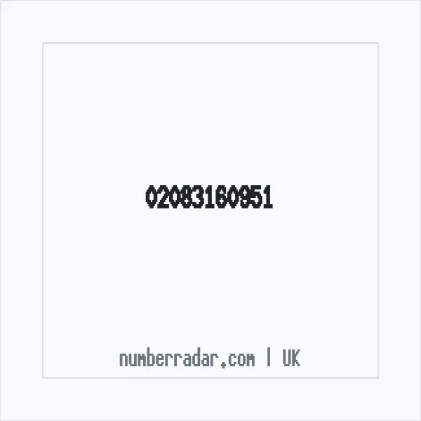Reverse number check for +44 20 8316 0951 — who called me?