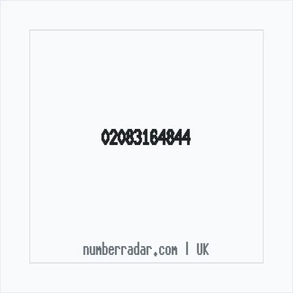 Reverse number check for +44 20 8316 4844 — who called me?