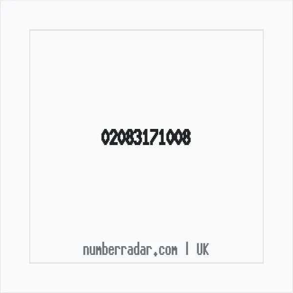 Reverse number check for +44 20 8317 1008 — who called me?