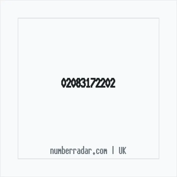 Reverse number check for +44 20 8317 2202 — who called me?