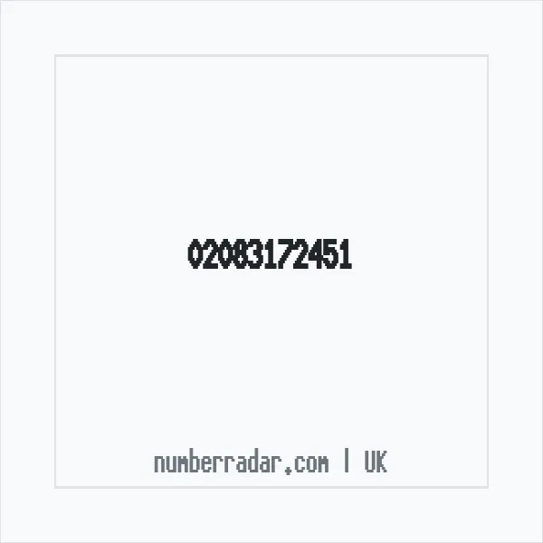 Reverse number check for +44 20 8317 2451 — who called me?