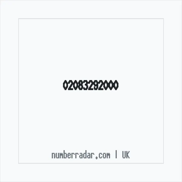 Reverse number check for +44 20 8329 2000 — who called me?