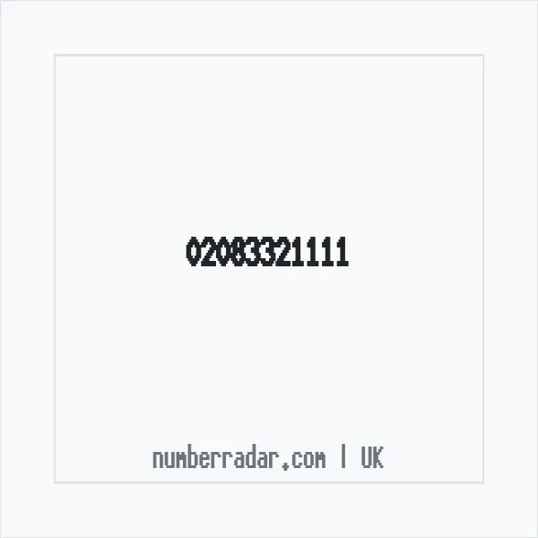 Reverse number check for +44 20 8332 1111 — who called me?