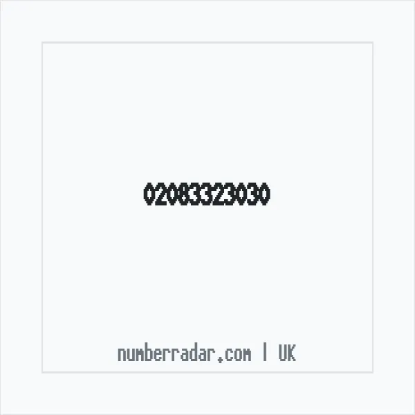 Reverse number check for +44 20 8332 3030 — who called me?