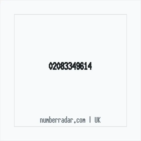 Reverse number check for +44 20 8334 9614 — who called me?