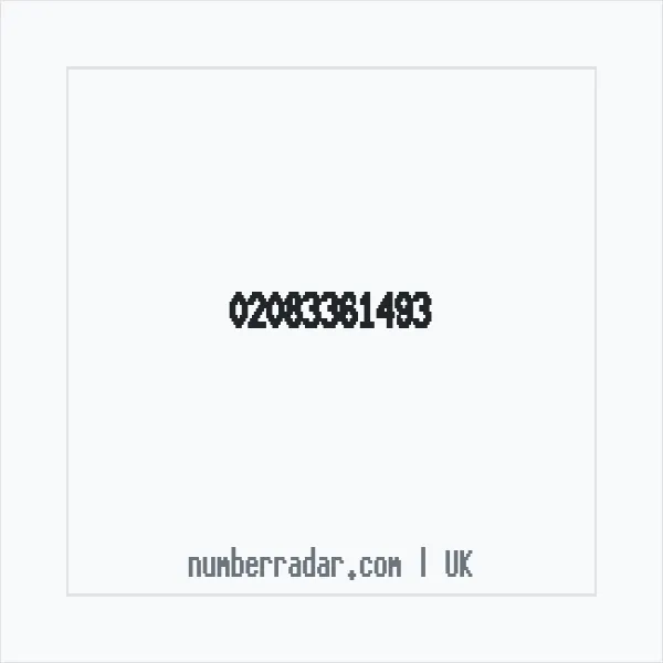 Reverse number check for +44 20 8336 1493 — who called me?