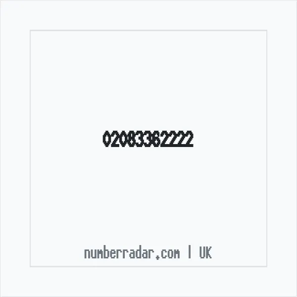 Reverse number check for +44 20 8336 2222 — who called me?