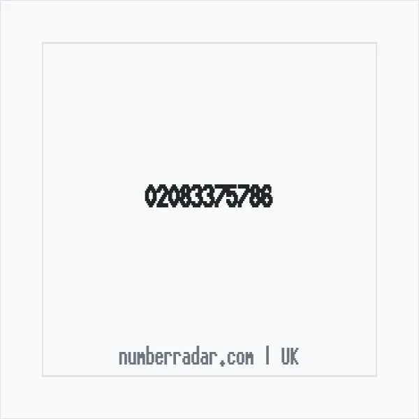Reverse number check for +44 20 8337 5786 — who called me?