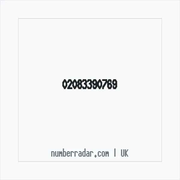 Reverse number check for +44 20 8339 0769 — who called me?