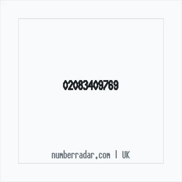 Reverse number check for +44 20 8340 9769 — who called me?