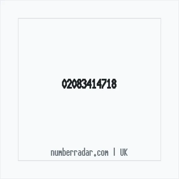 Reverse number check for +44 20 8341 4718 — who called me?