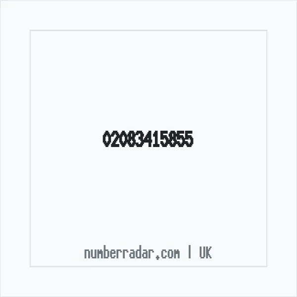 Reverse number check for +44 20 8341 5855 — who called me?