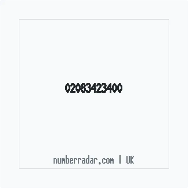 Reverse number check for +44 20 8342 3400 — who called me?