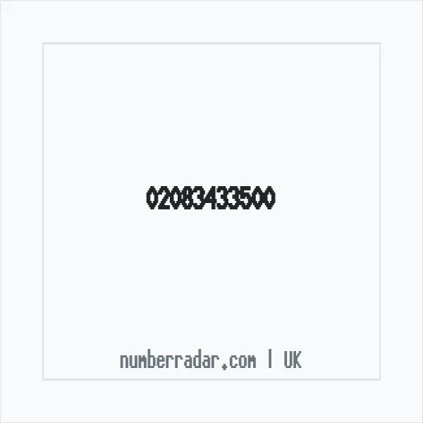 Reverse number check for +44 20 8343 3500 — who called me?