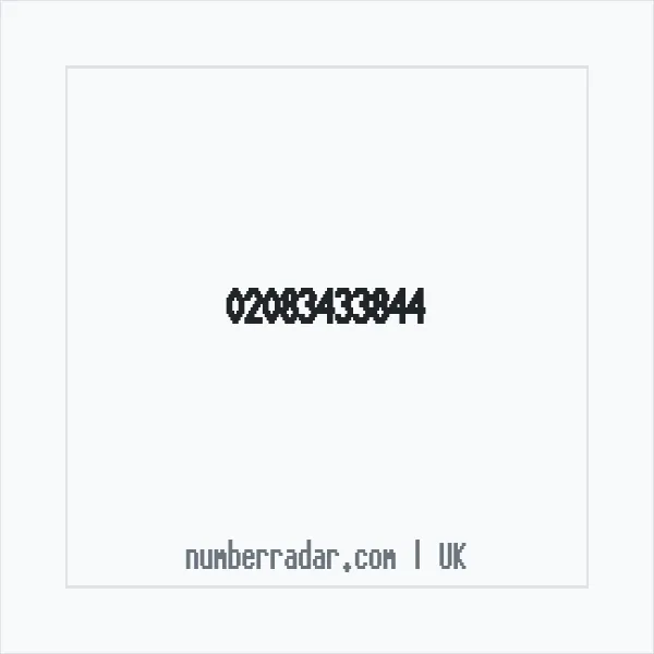 Reverse number check for +44 20 8343 3844 — who called me?
