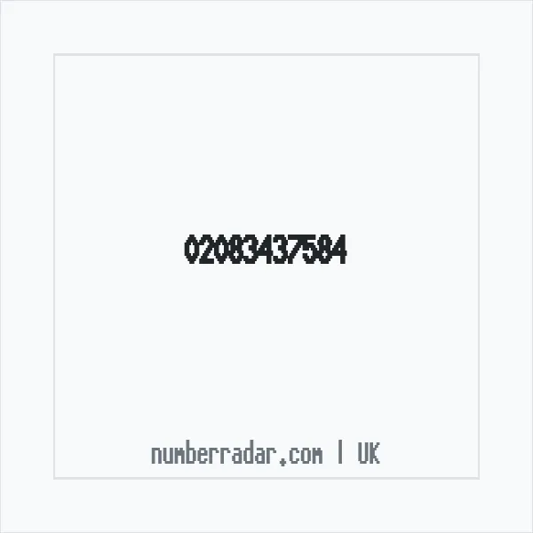 Reverse number check for +44 20 8343 7584 — who called me?