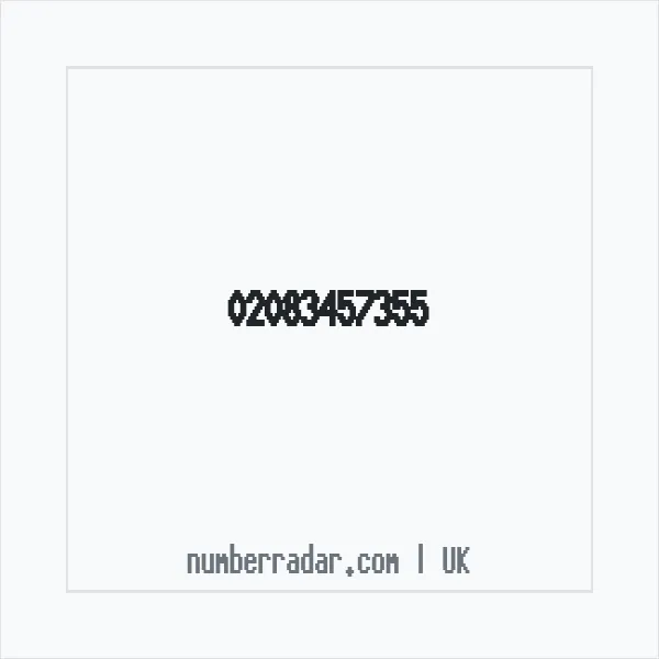 Reverse number check for +44 20 8345 7355 — who called me?