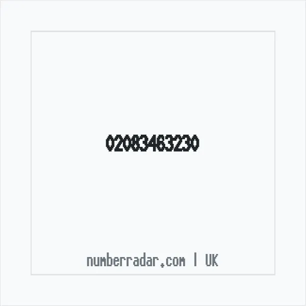 Reverse number check for +44 20 8346 3230 — who called me?