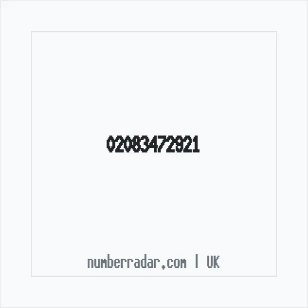 Reverse number check for +44 20 8347 2921 — who called me?