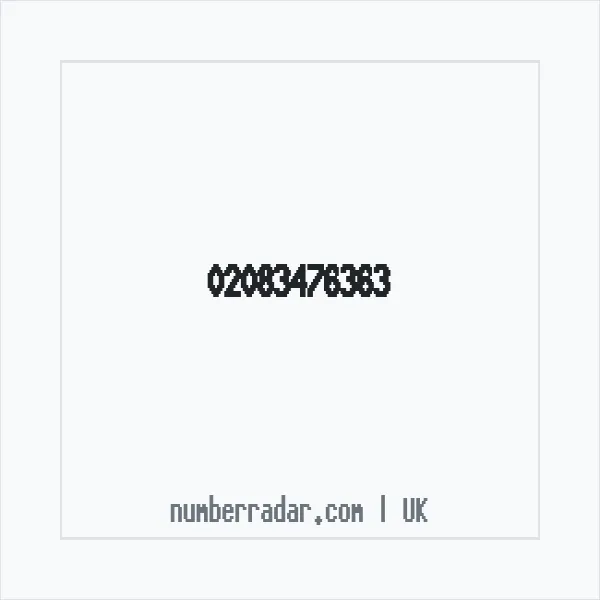 Reverse number check for +44 20 8347 6363 — who called me?
