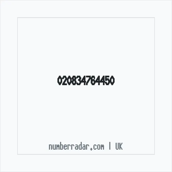 Reverse number check for +44 (2083) 476-445 — who called me?