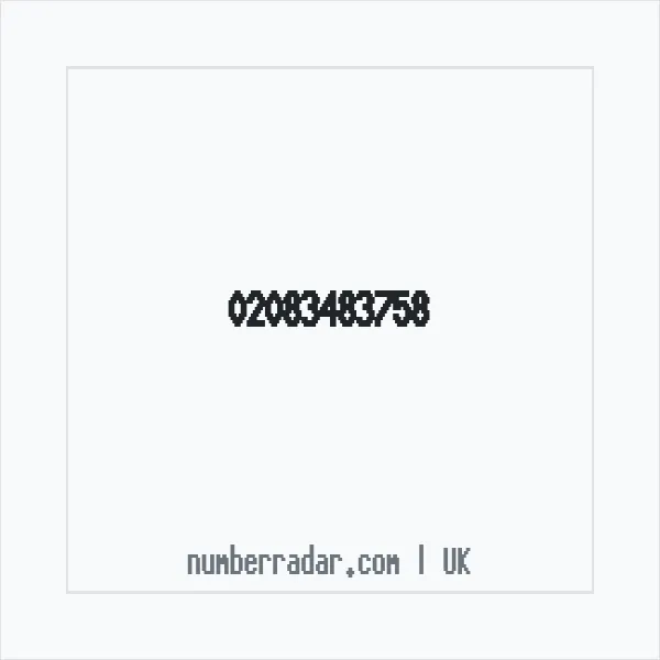 Reverse number check for +44 20 8348 3758 — who called me?