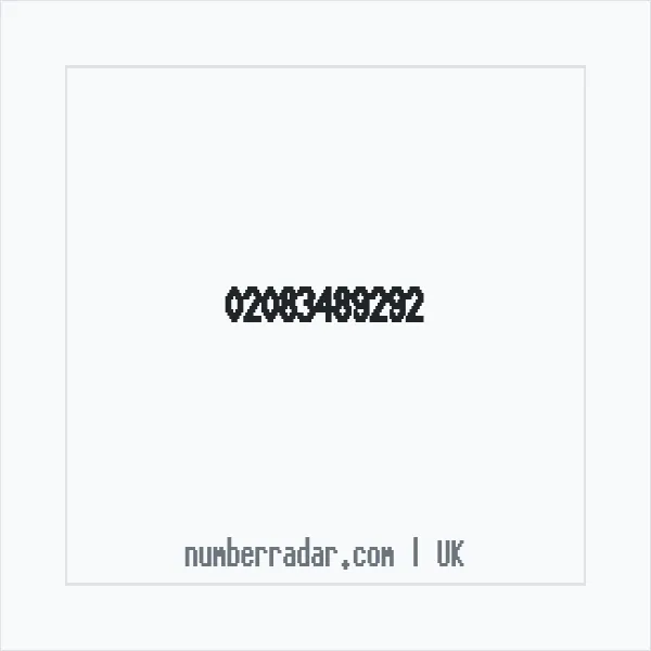 Reverse number check for +44 20 8348 9292 — who called me?