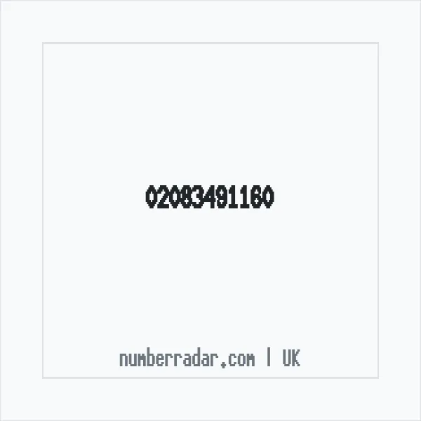 Reverse number check for +44 20 8349 1160 — who called me?