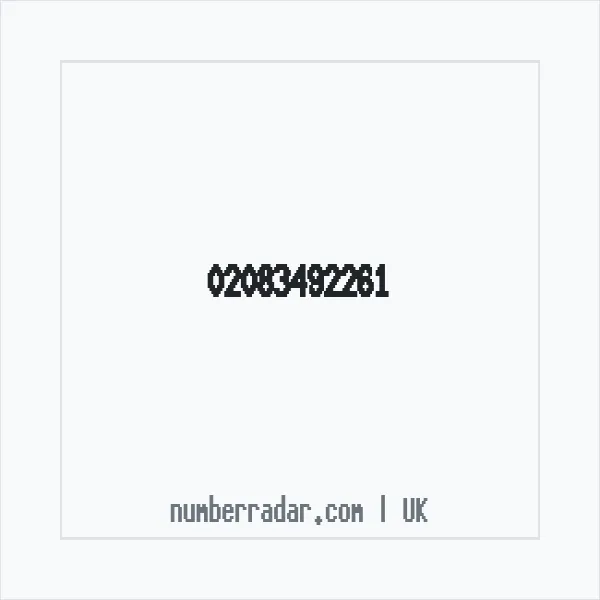 Reverse number check for +44 20 8349 2261 — who called me?