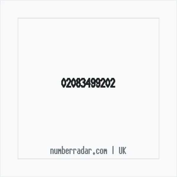 Reverse number check for +44 20 8349 9202 — who called me?