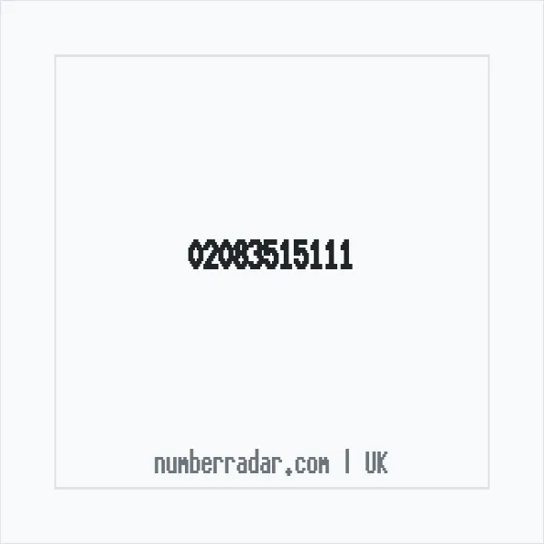 Reverse number check for +44 20 8351 5111 — who called me?